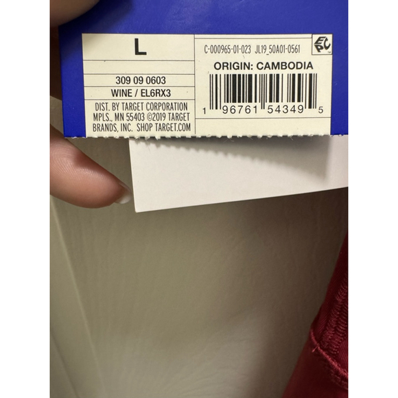 Women's JoyLab Bodysuit Size L Burgundy - Picture 3 of 7